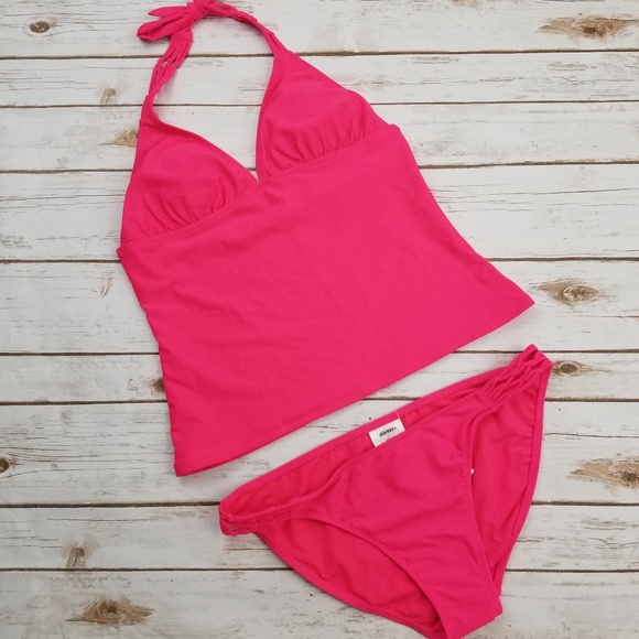 Old Navy Other - MAKE AN OFFER Old Navy hot pink macrame tankini